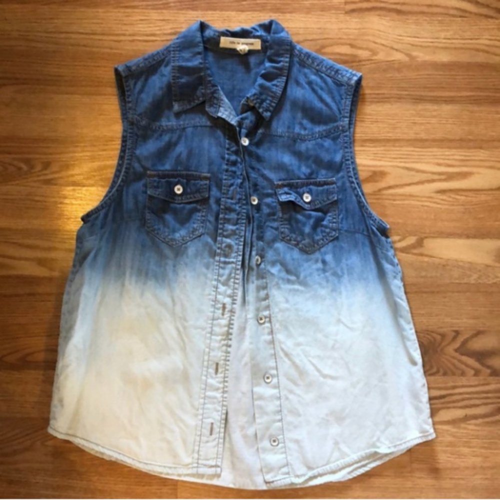 Ombre Denim Vest
